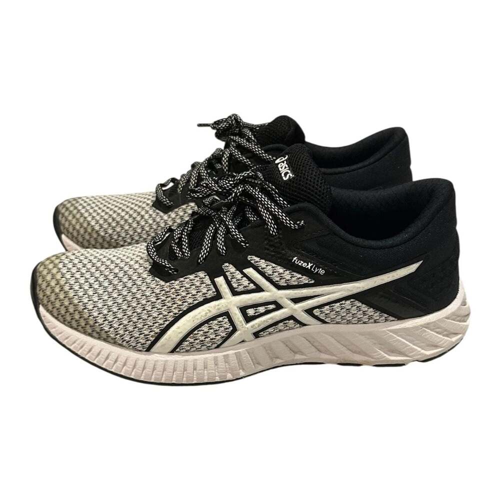 ASICS fuzeX Lyte 2 Women's Running Shoes, Black and White, Style T769N - Sz 7.5 - Picture 2 of 8